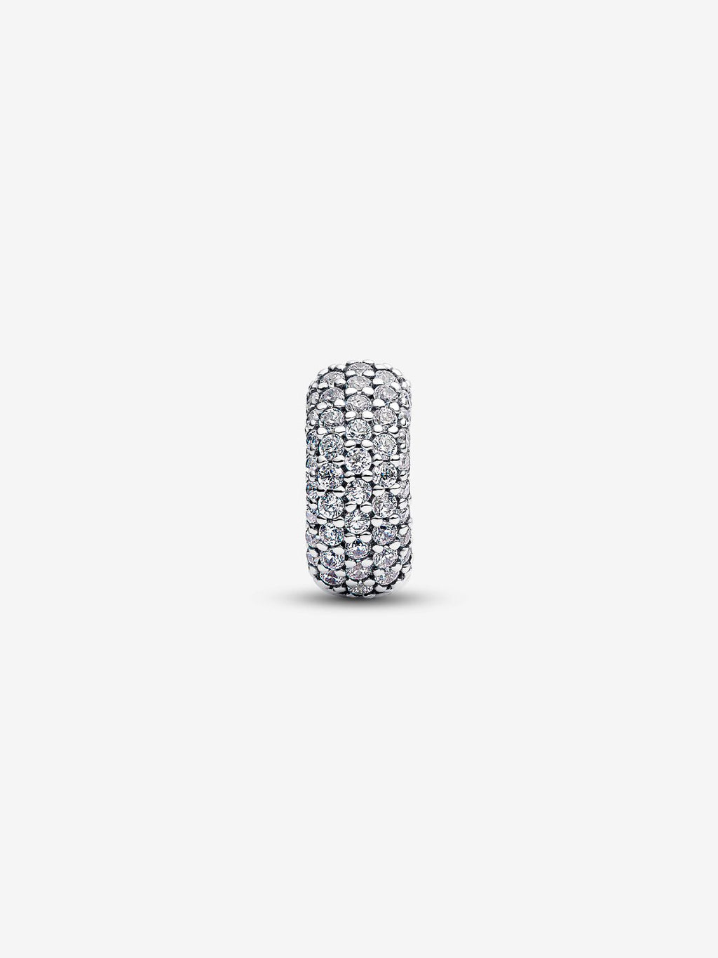 Pavé Clip-Charm Sterling-Silber