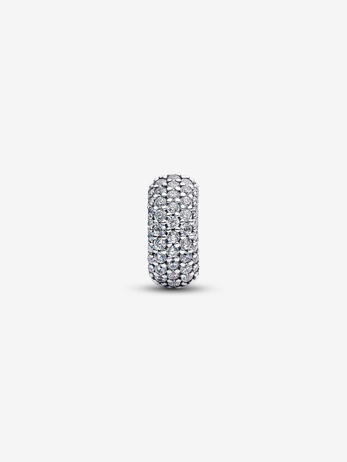 Pavé Clip-Charm Sterling-Silber