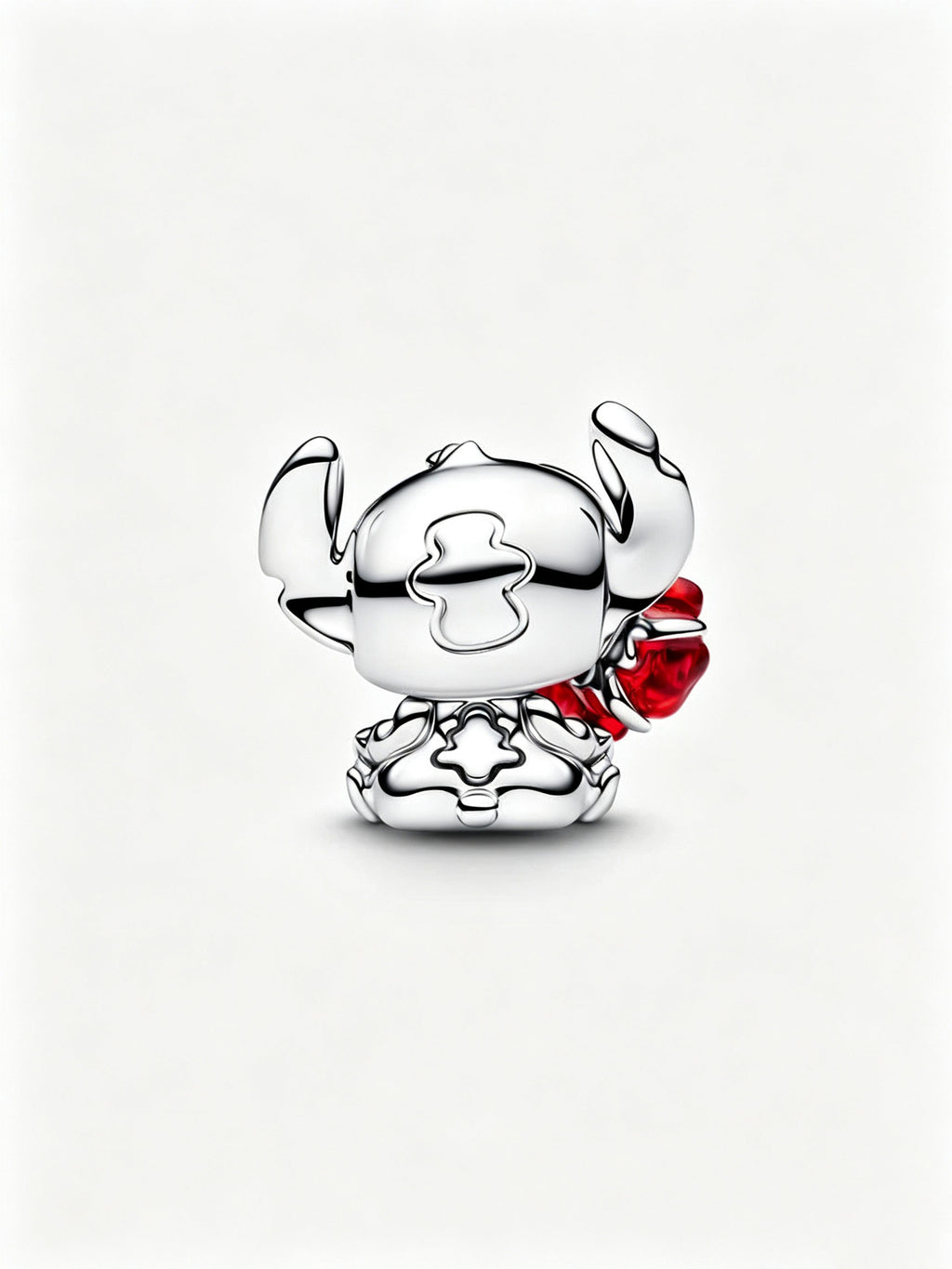 Stitch Rose Murano-Glas-Charm Sterling-Silber