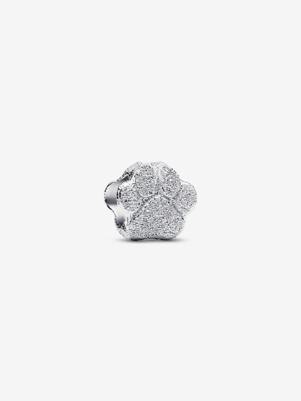 Strukturierte Pfote Mini-Charm Sterling-Silber
