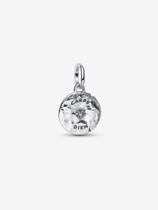 Totenkopf Medaillon-Charm Sterling-Silber