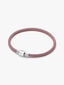 Schimmerndes Rosafarbenes Kordel-Armband Sterling-Silber