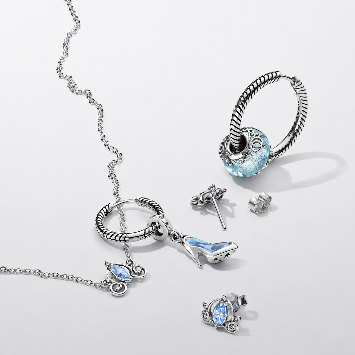 Collier-Halskette Cinderellas Kutsche Zirkon Silber