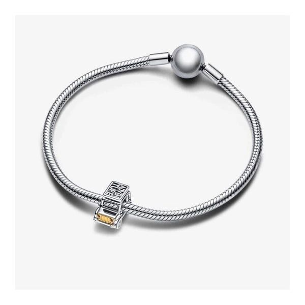 Charm Abenteuerauto Silber Vergoldet