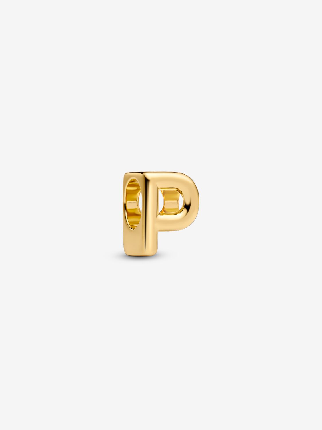 Buchstabe P Alphabet-Mini-Charm 14 Karat Vergoldung