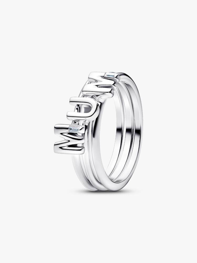 MUM Buchstaben Teilbarer Ring Sterling-Silber Hauptbild