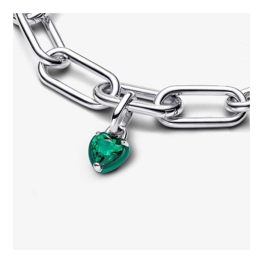 Mini-Charm-Anhänger Chakra Herz Grün Silber Zweitbild