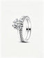 Funkelndes Glückskleeblatt Teilbarer Ring Sterling-Silber