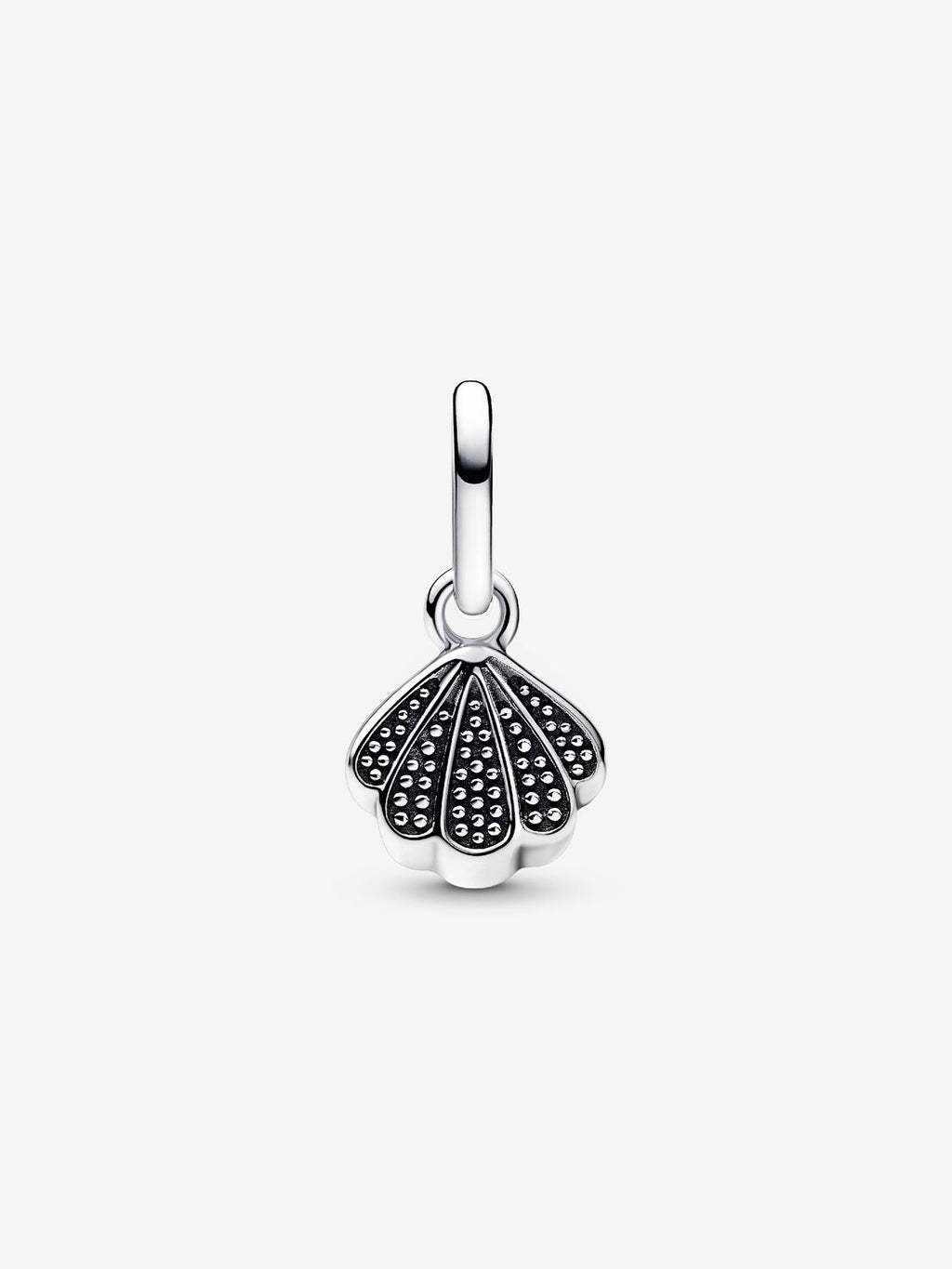 Funkelnde Muschel Mini-Charm-Anhänger Sterling-Silber
