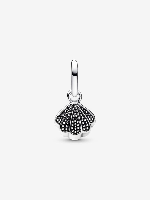Funkelnde Muschel Mini-Charm-Anhänger Sterling-Silber