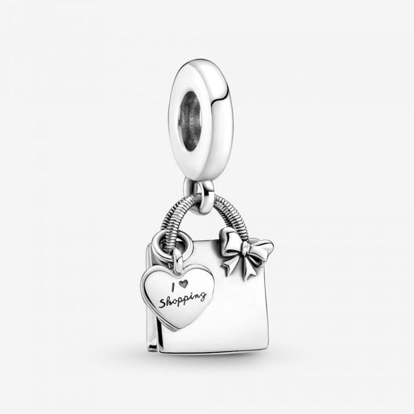 Charm-Anhänger Einkaufstasche Sterling-Silber