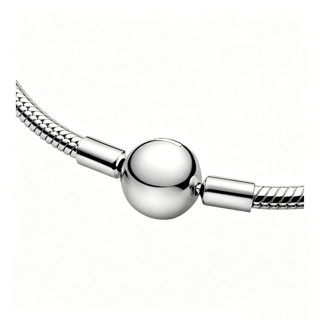 Halskette mit Kugelverschluss Silber