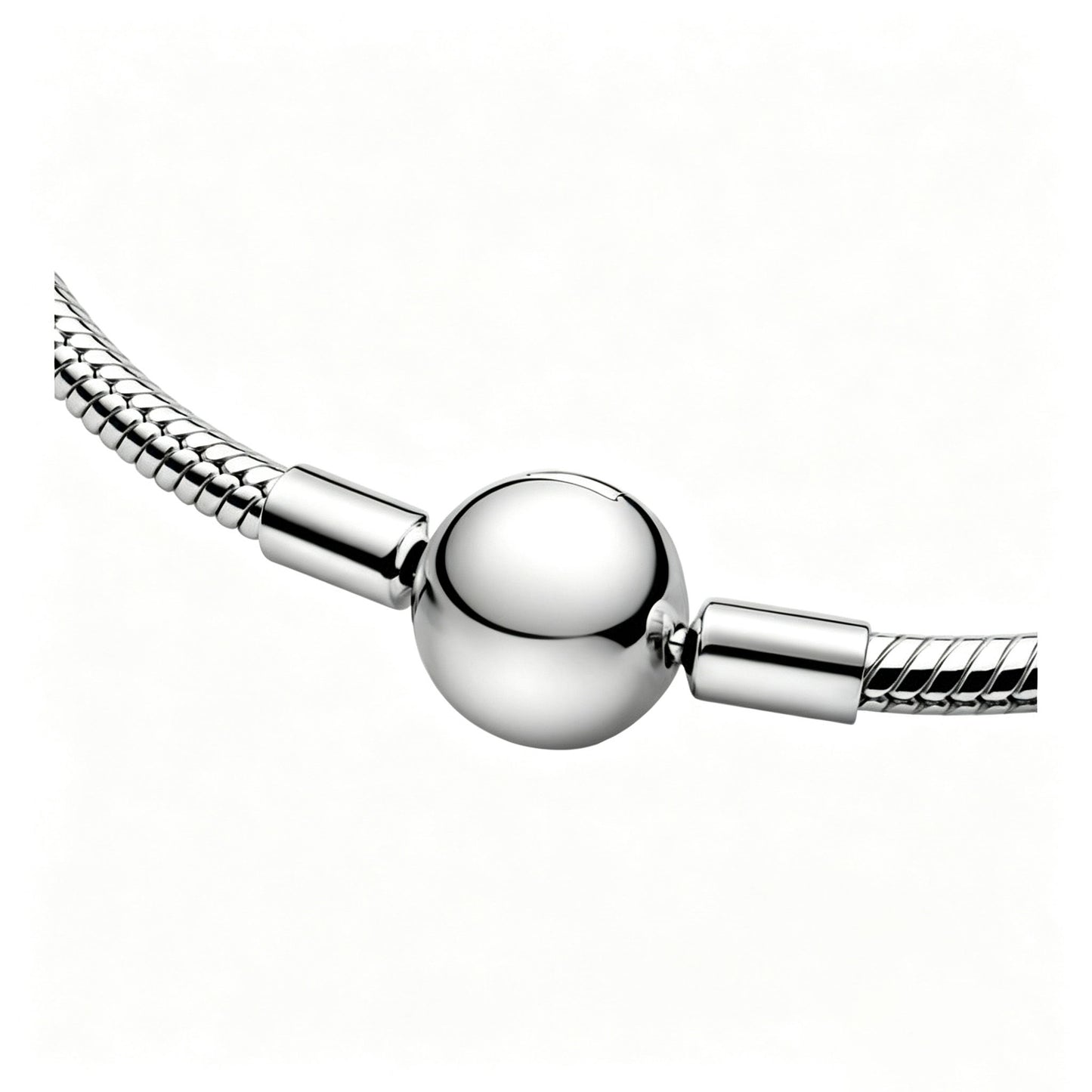 Halskette mit Kugelverschluss Silber