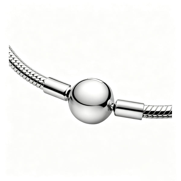 Halskette mit Kugelverschluss Silber