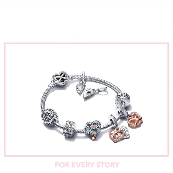 392666C01 Collier-Halskette Funkelnde Unendlichkeits-Herz Silber