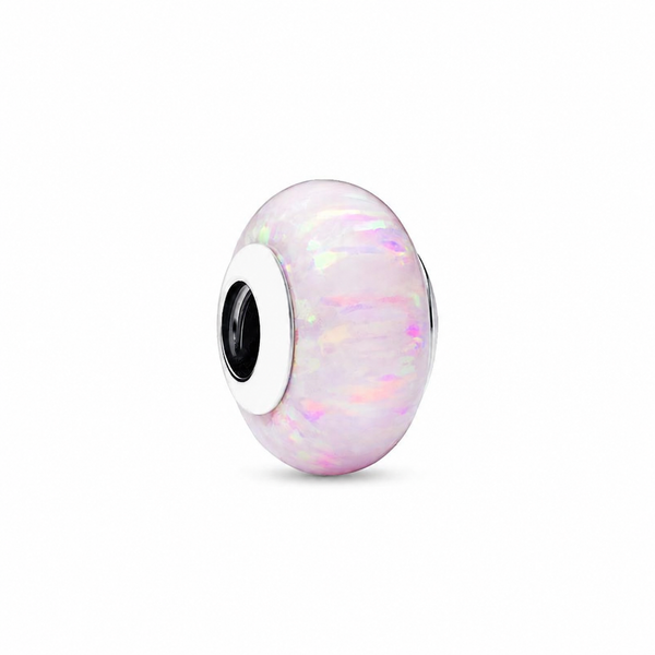 Charm Schillerndes Opal Rosafarben Silber
