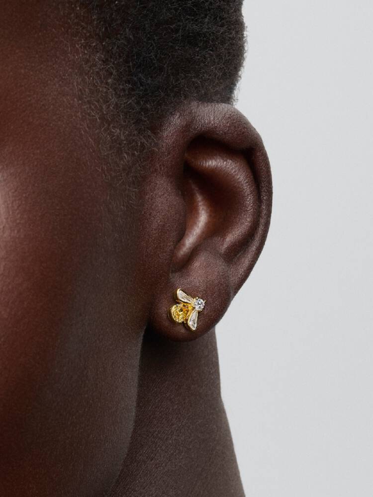 Honigbiene Ohrstecker 14 Karat Vergoldung