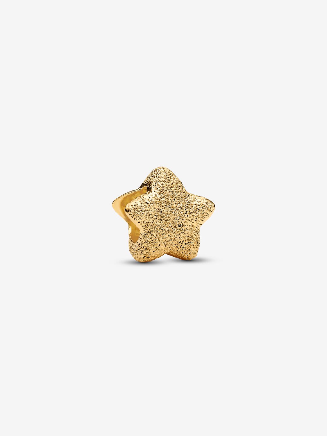 Strukturierter Stern Mini-Charm 14 Karat Vergoldung Hauptbild