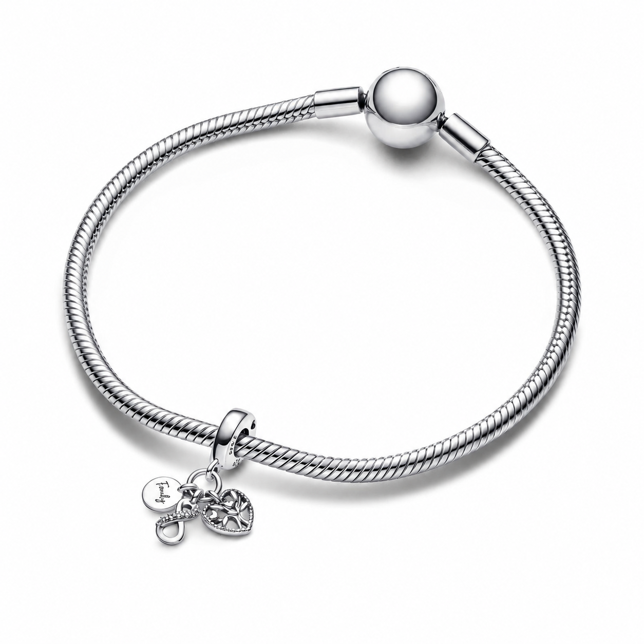 Charm-Anhänger Family Infinity Triple Sterling-Silber
