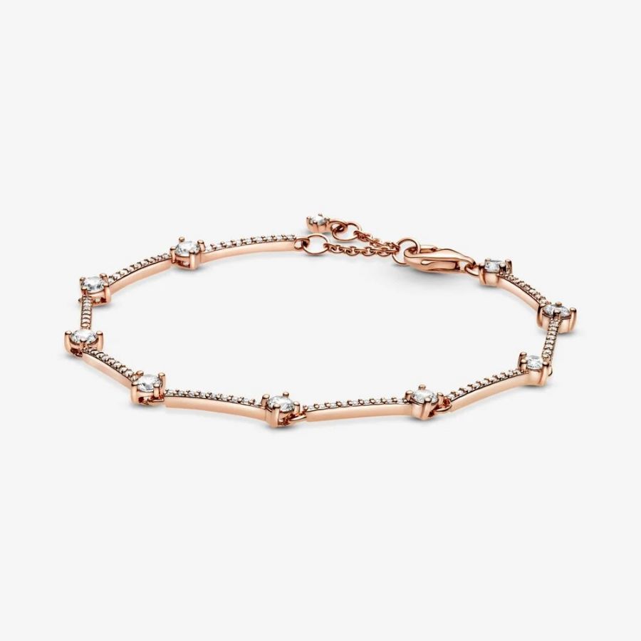 Rose  Armband Funkelnde Pavé-Stäbe