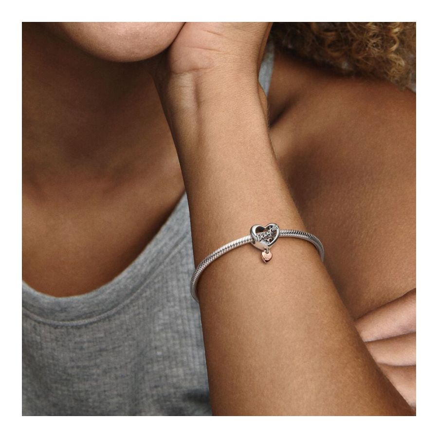 Charm Love You Daughter Herz Silber Roségold