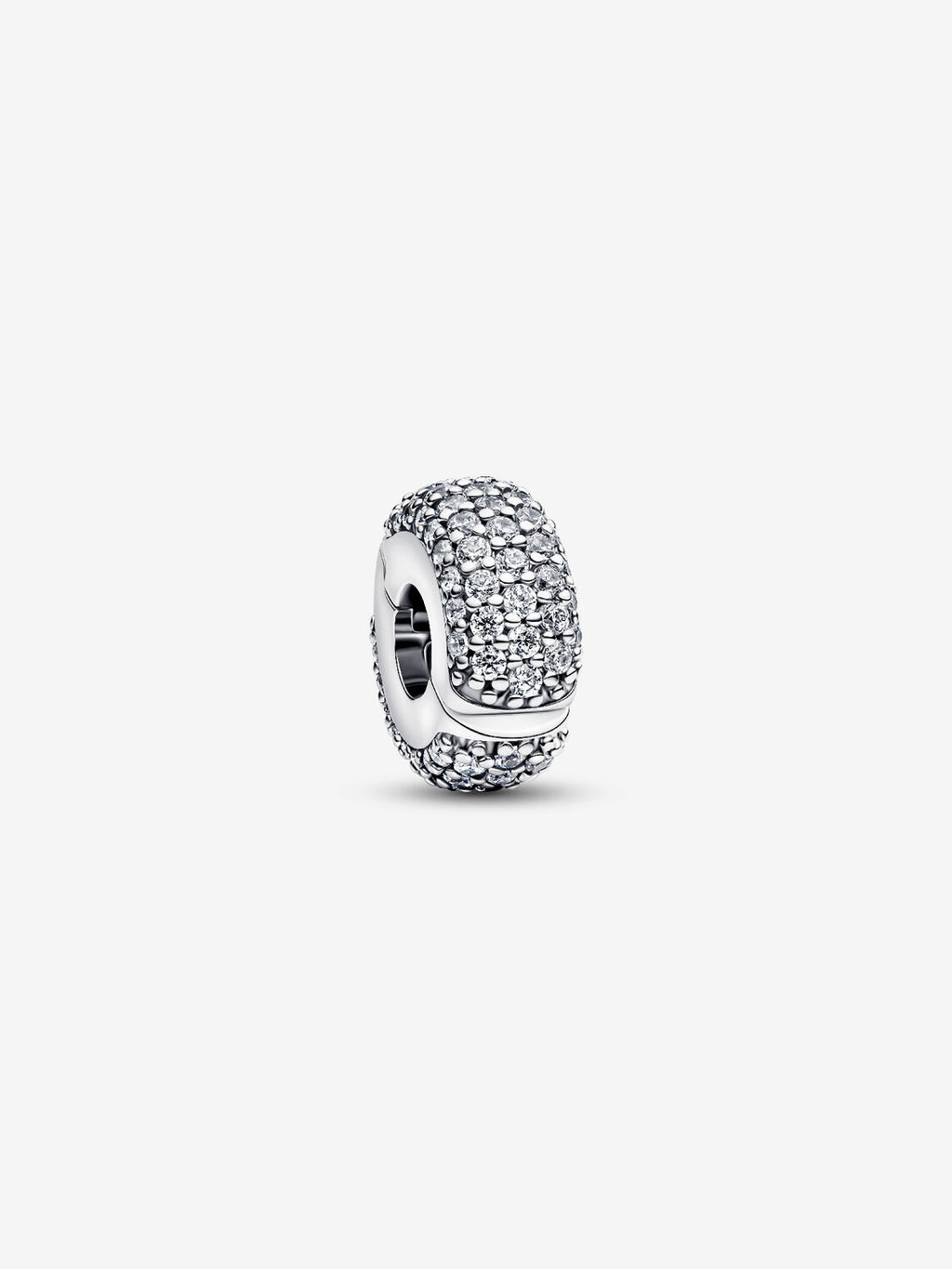 Pavé Clip-Charm Sterling-Silber