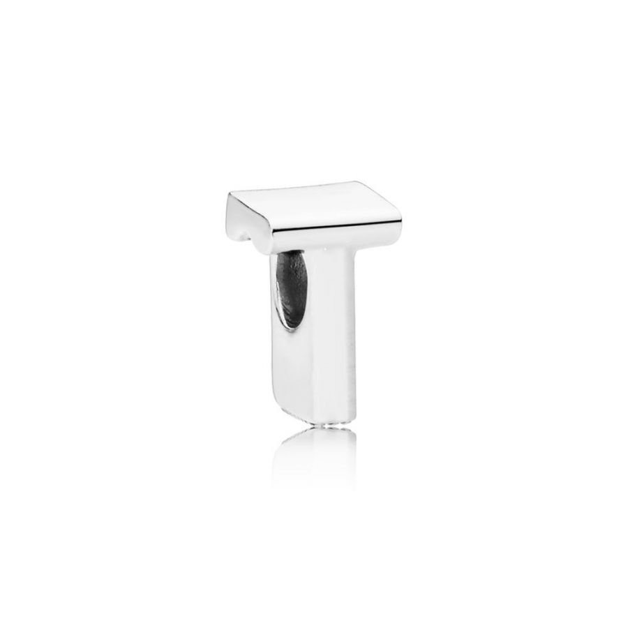 Charm Buchstabe Letter T Silber