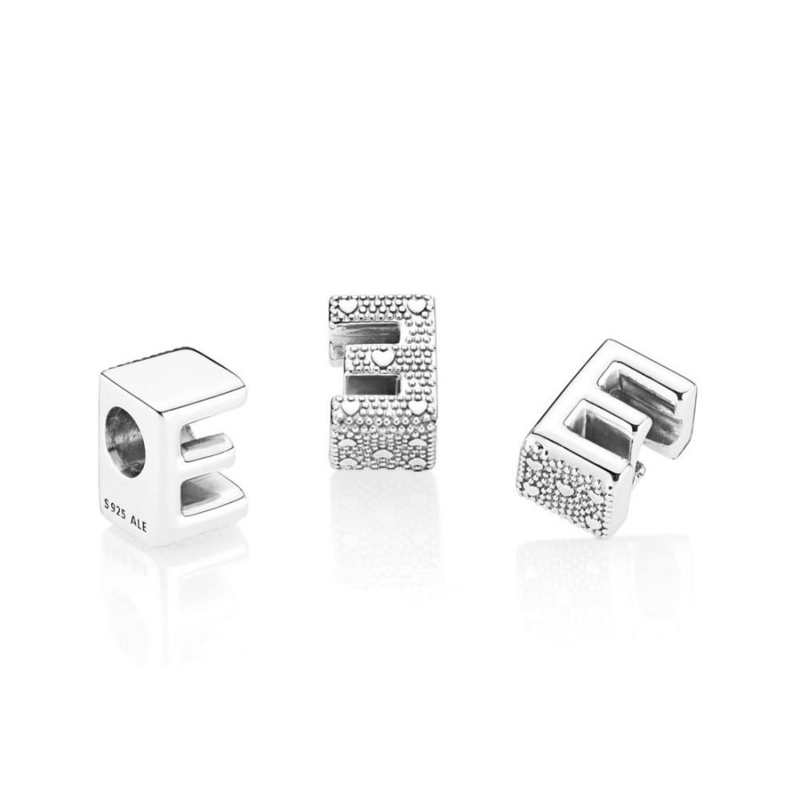 Charm Buchstabe Letter E Silber