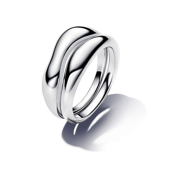 Essence Ring Stacking Geformt Silber