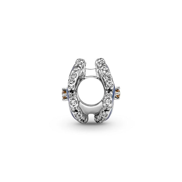 Charm Blaues Stiefmütterchen Sterling-Silber