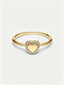 Gravierbarer Herz Strahlenkranz Ring