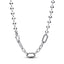 Gliederhalskette Metallperle Sterling-Silber 45 cm