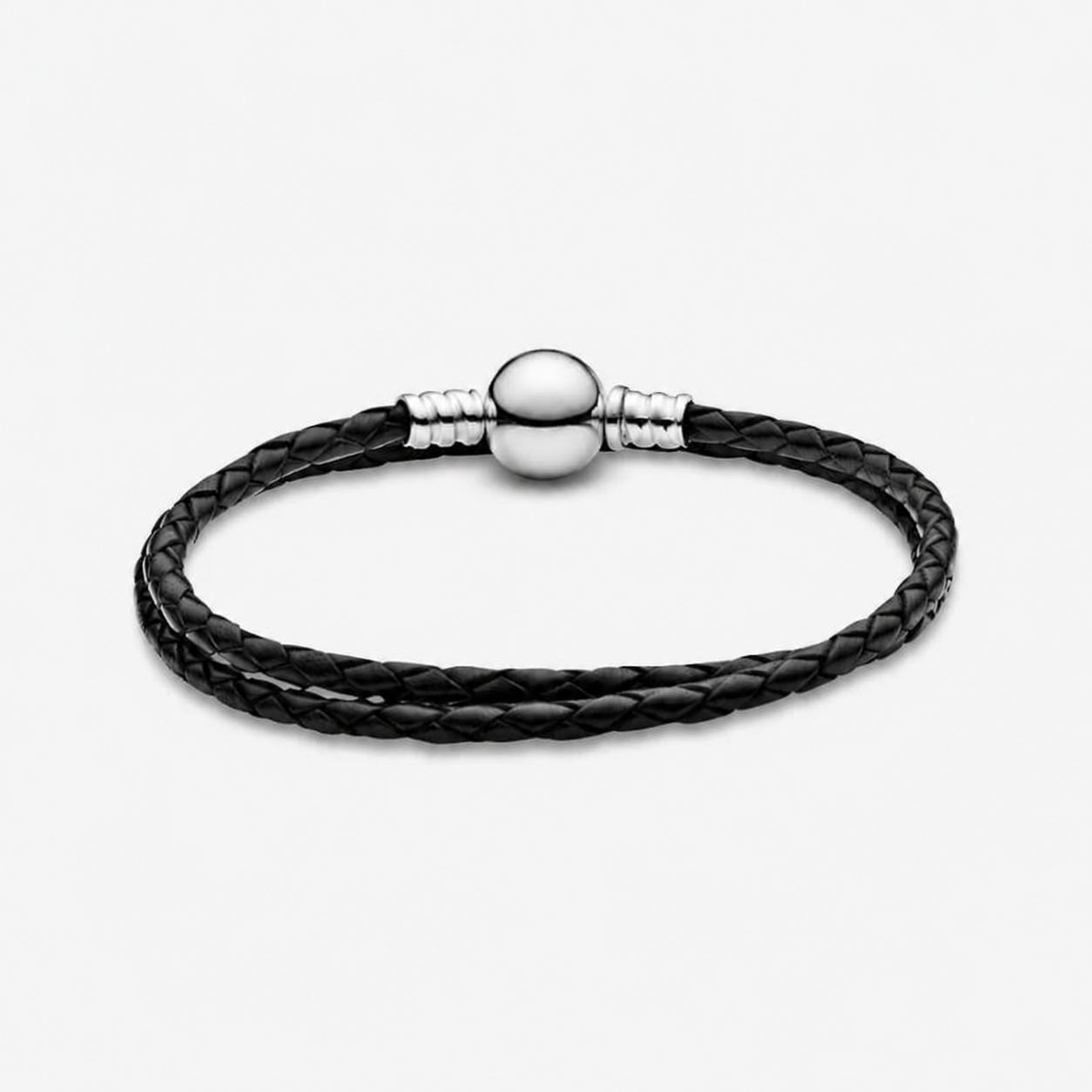 Lederarmband Moments Zweifach Gewickelt Silber Zweitbild