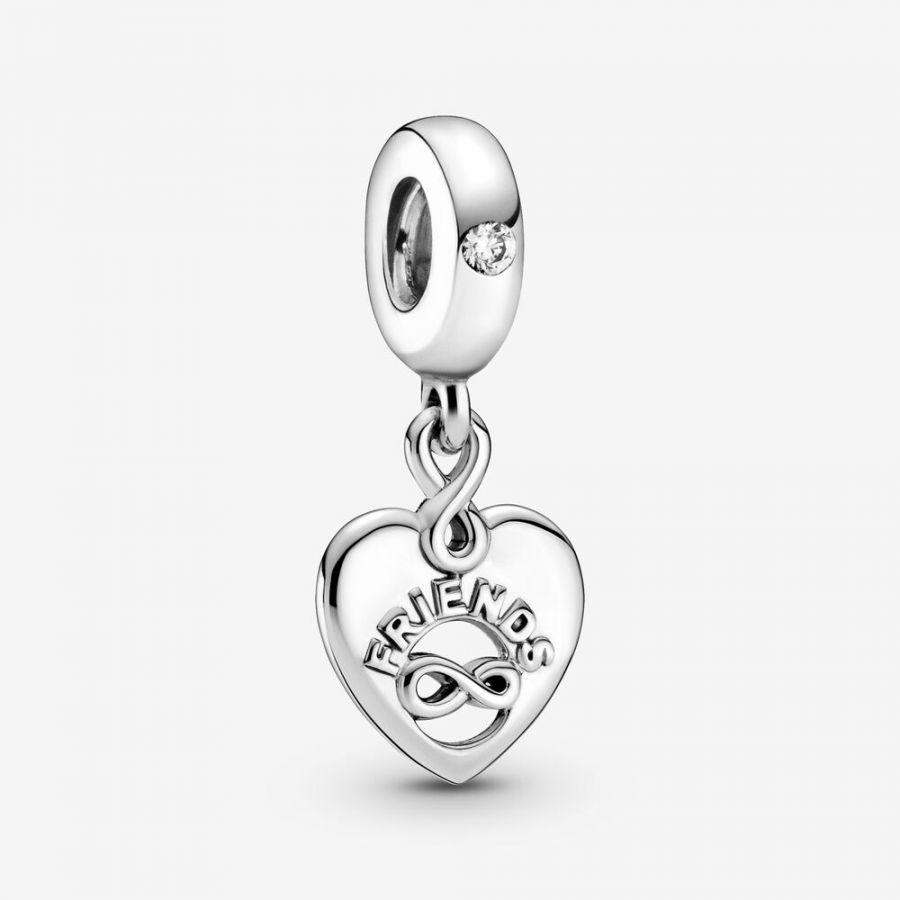 Charm-Anhänger Freunde für Immer Herz Silber Hauptbild