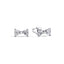 Ohrstecker Funkelnde Kleine Schleife Zirkon Silber