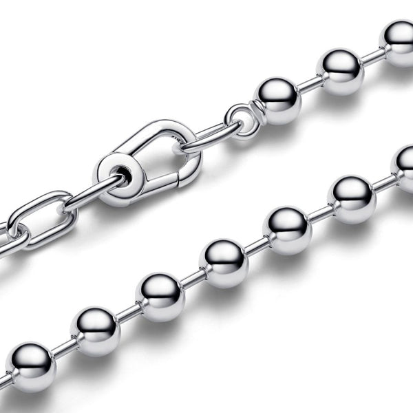 Gliederhalskette Metallperle Sterling-Silber 45 cm