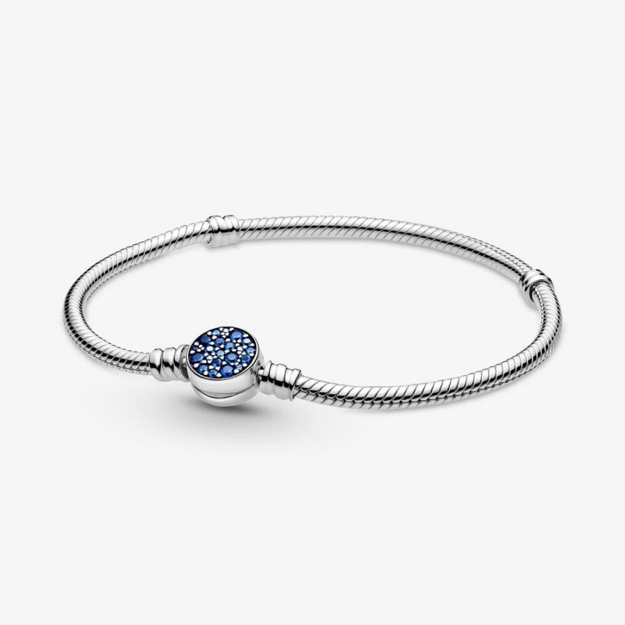 Armband Moments Funkelndem Blauem Verschluss