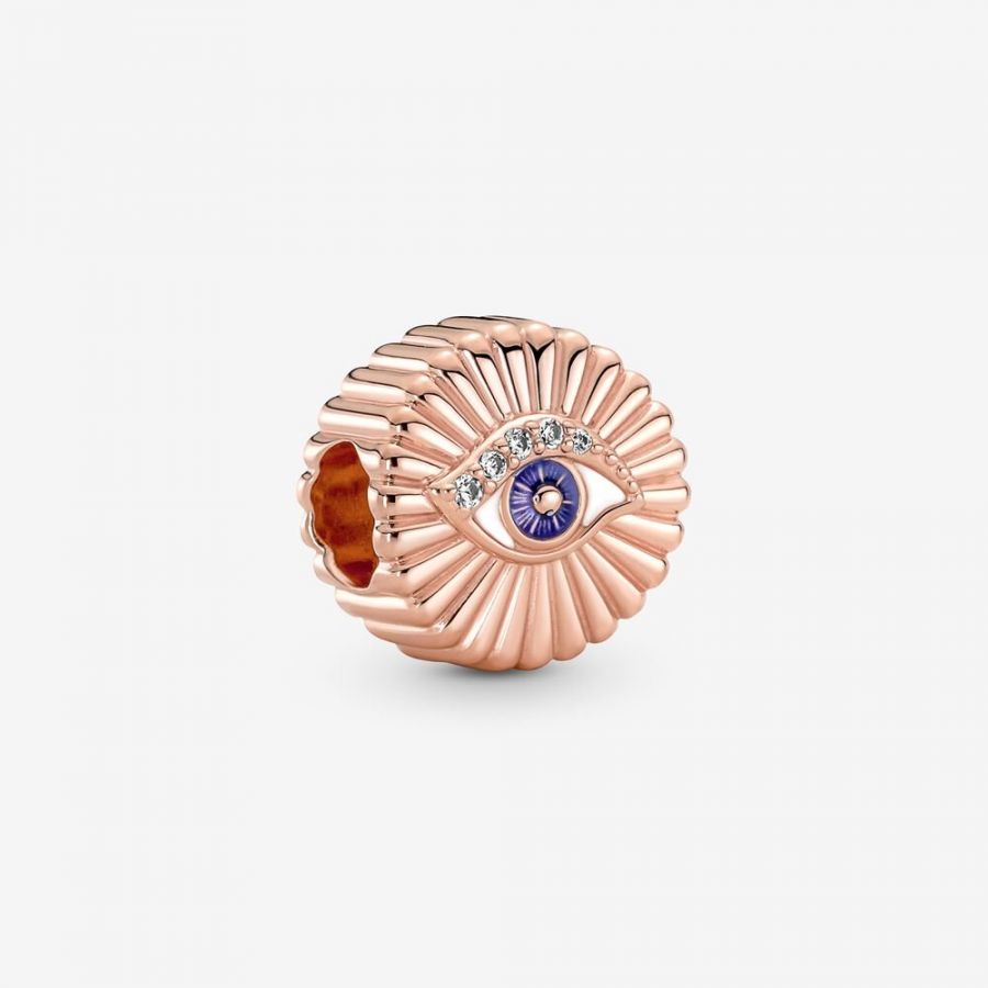 Charm Funkelndes Auge der Vorsehung 14k Rosé Vergoldet Hauptbild