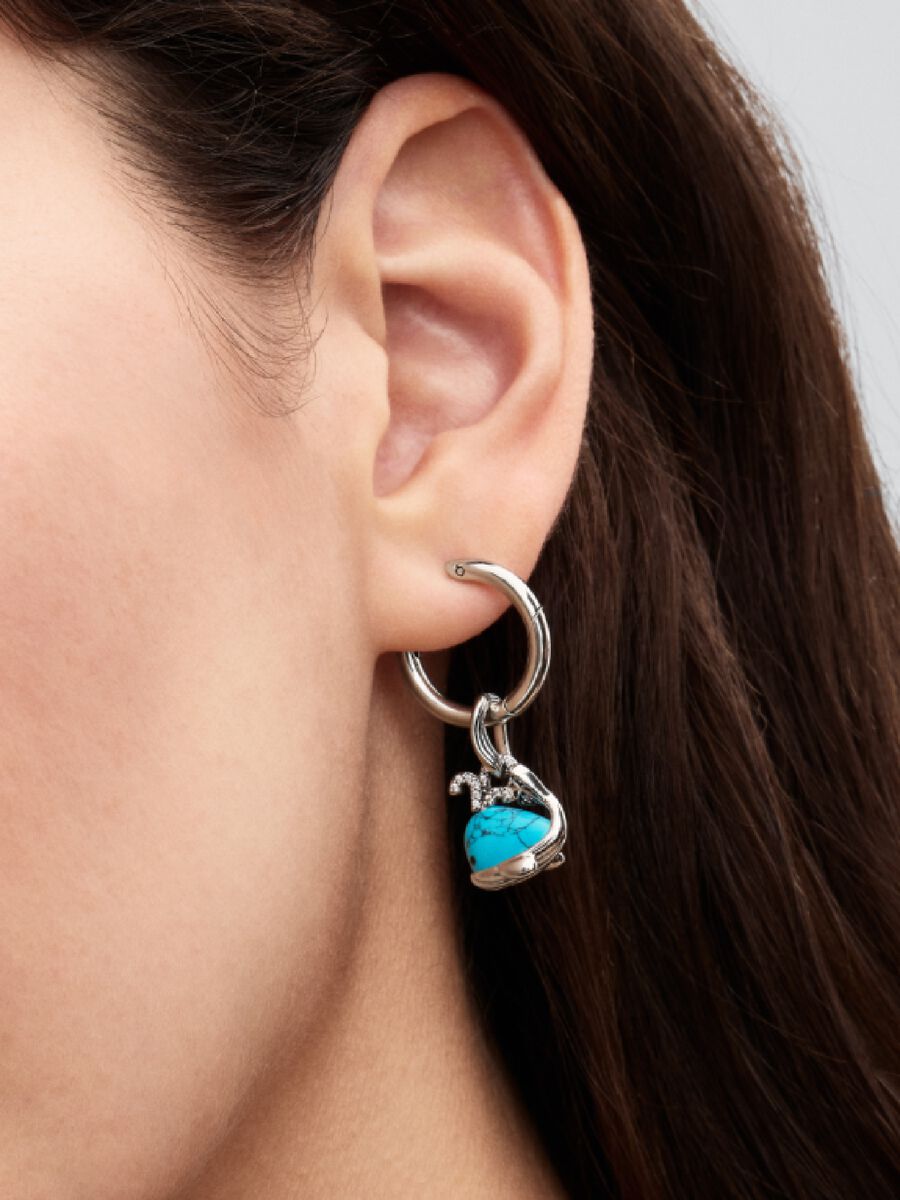 Türkisfarbener Wal Charm-Anhänger Sterling-Silber