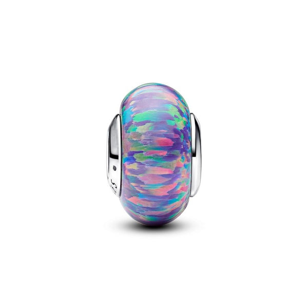 Charm Leuchtendes Violett Opal Silber