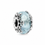 Charm Murano Winterblaue Schneeflocke Sterling-Silber