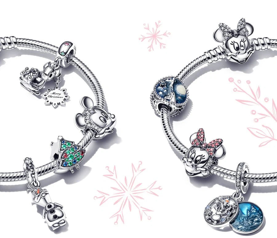 Charm Micky Maus Rote Hose Silber