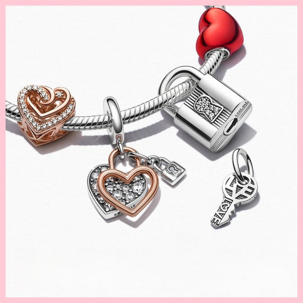 Ohrringe Creolen Asymmetric Heart 14k Rose Gold Plattiert