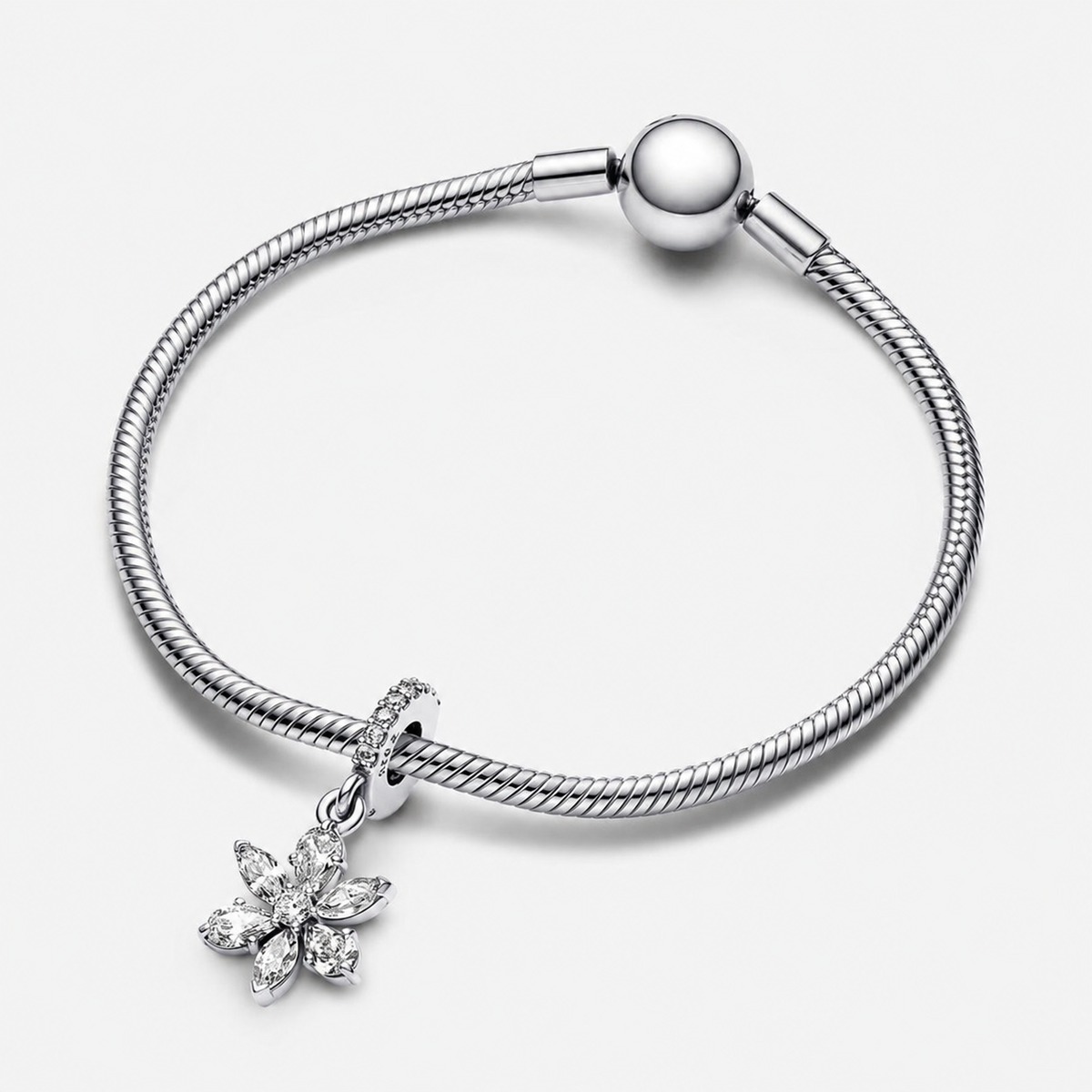 Charm-Anhänger Herbarium Cluster Zirkon Sterling-Silber